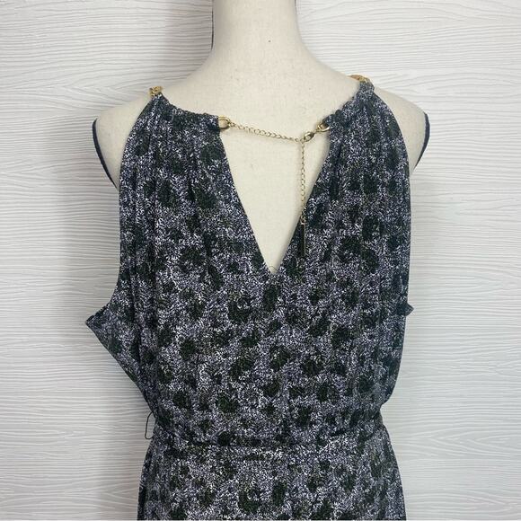 Michael Michael Kors Women's Plus Size Green Printed Chain-Neck Halter 3X - Picture 6 of 8
